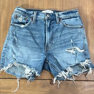 High Rise Denim Shorts